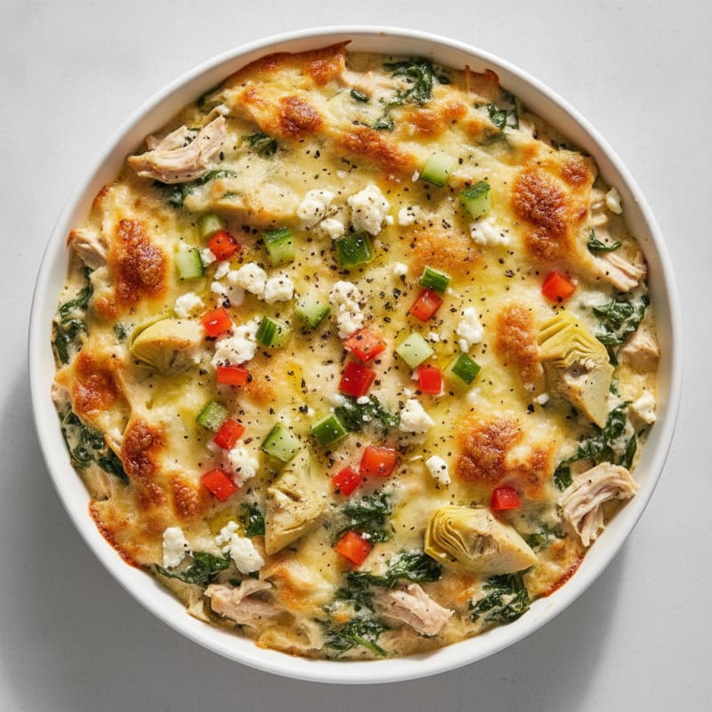 Baked Chicken Spinach Artichoke Dip