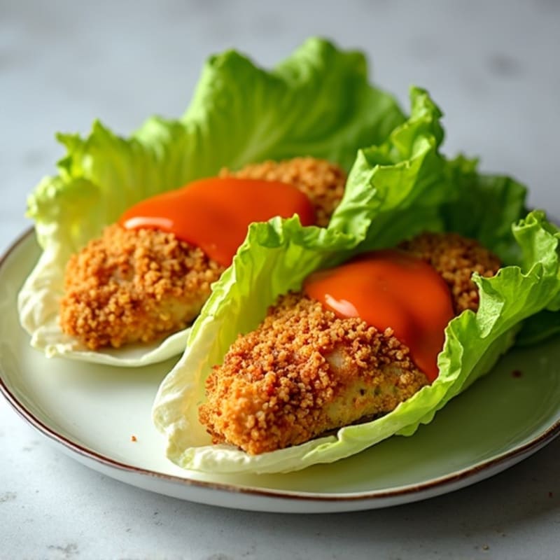 Crispy Buffalo Chicken Lettuce Wrap