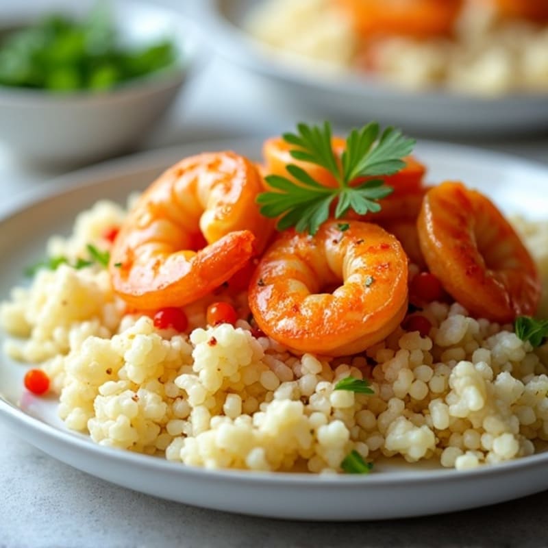 Spicy Garlic Cajun Shrimp with Cauliflower Rice