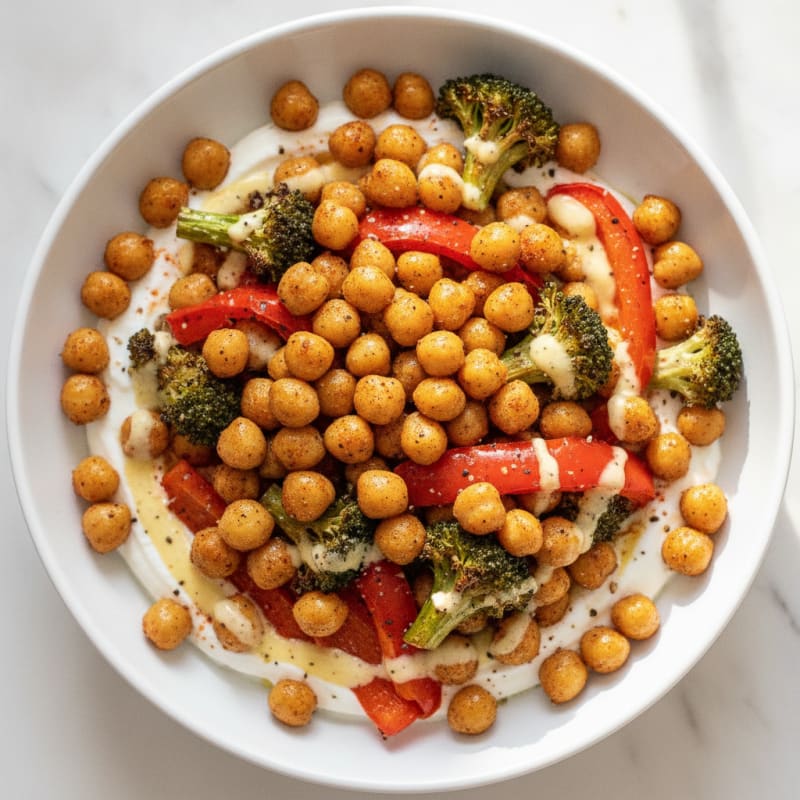 Roasted Vegetable and Chickpea Bowl