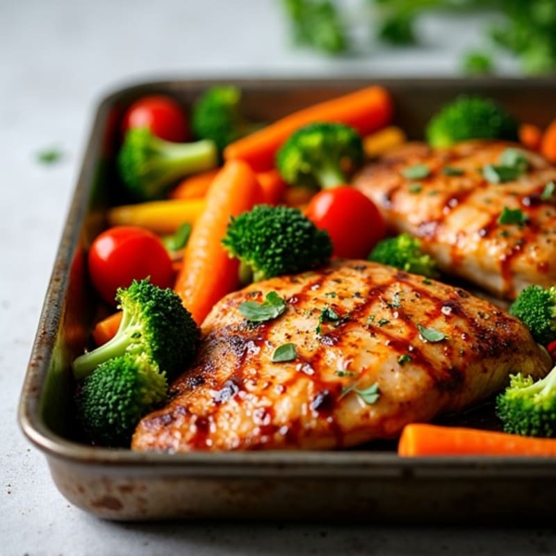 Sheet Pan Teriyaki Chicken with Roasted Vegetables