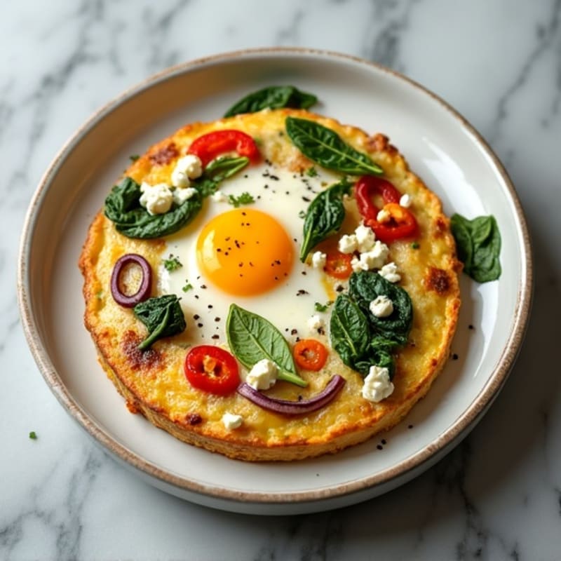 Fluffy Egg Frittata with Roasted Vegetables