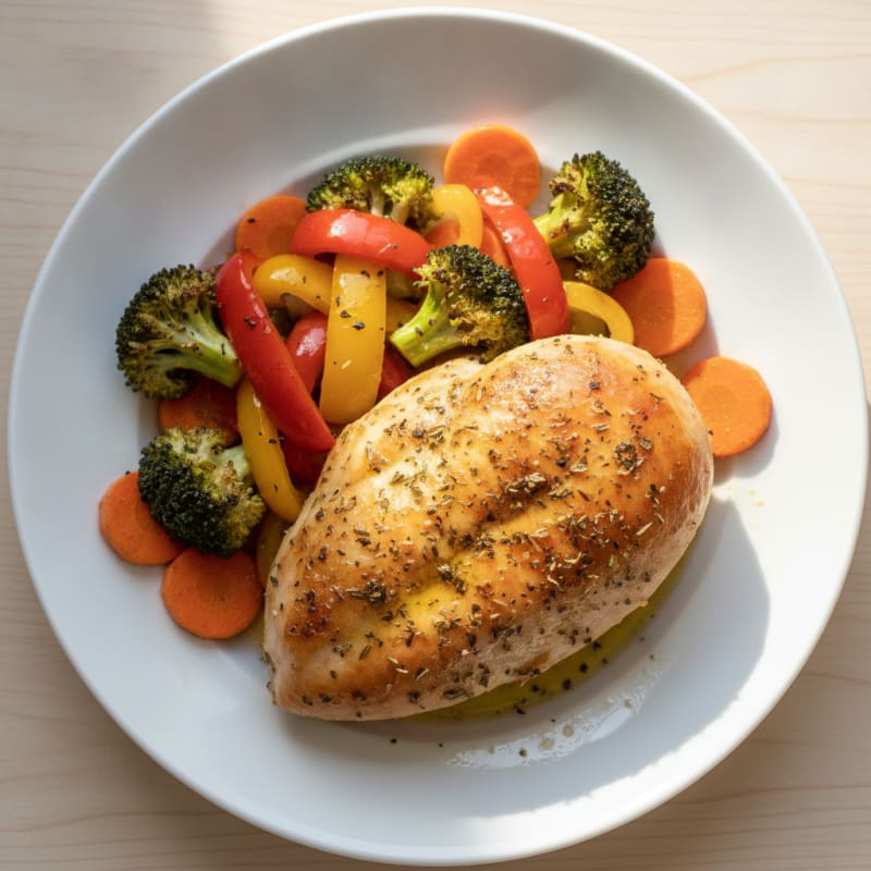 Herb-Roasted Chicken with Roasted Vegetables