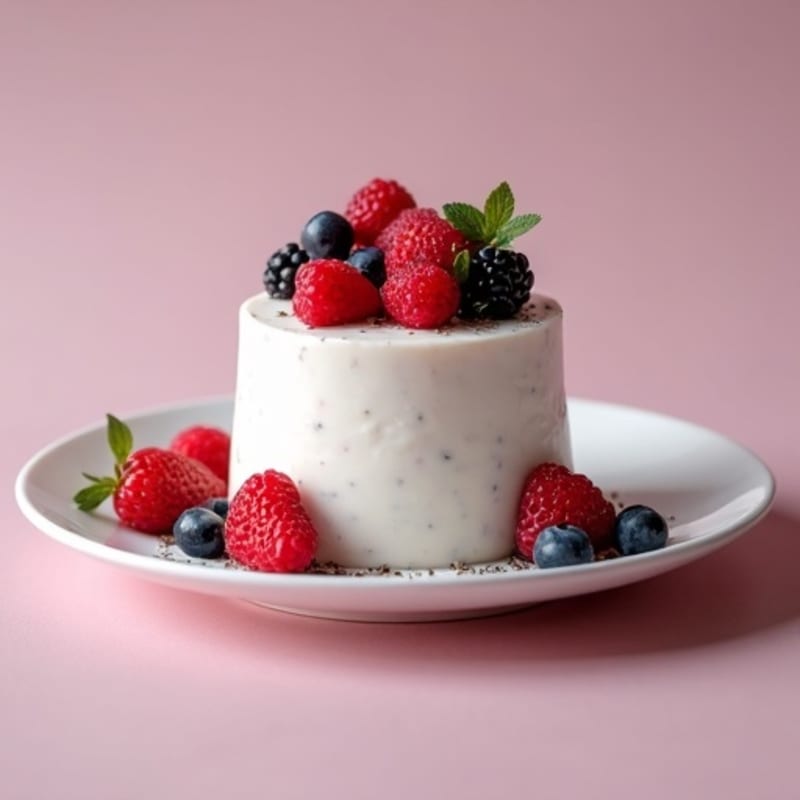 Silky Greek Yogurt Protein Mousse with Berries