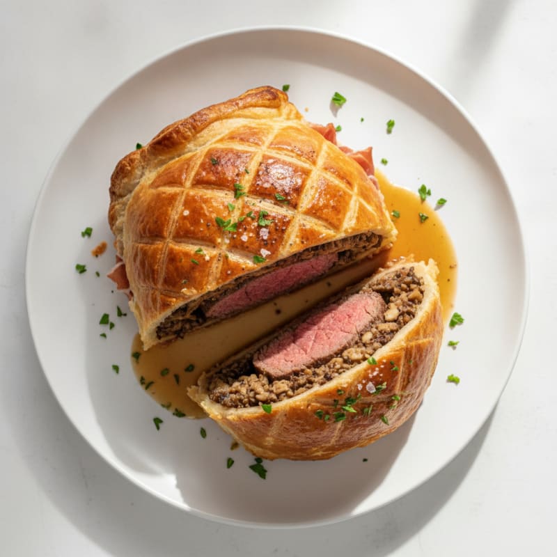 Classic Beef Wellington with Mushroom Duxelles