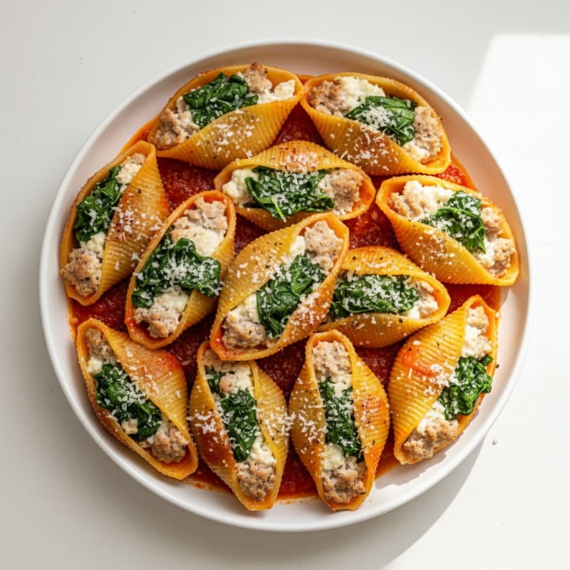 Creamy Ricotta and Spinach Stuffed Shells