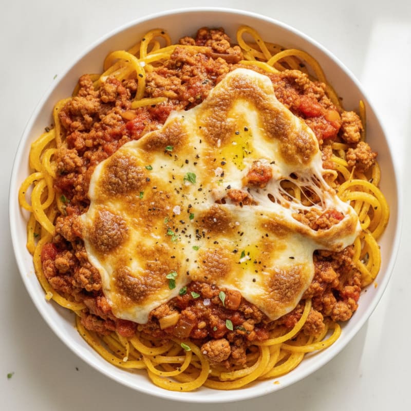 Spaghetti Squash with Marinara and Mozzarella
