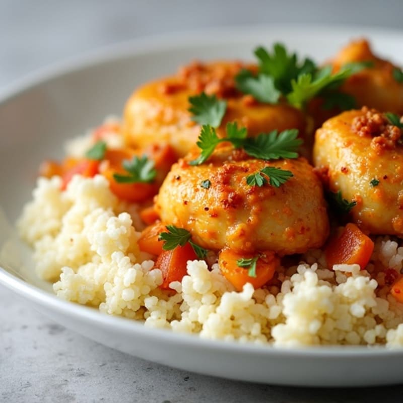 Creamy Coconut Chicken Tikka with Cauliflower Rice