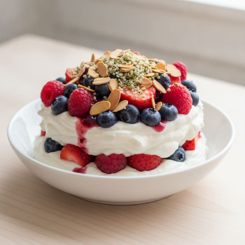 Creamy Greek Yogurt Parfait with Mixed Berries and Protein Crunch
