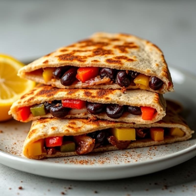 Lean Steak and Black Bean Crispy Quesadillas