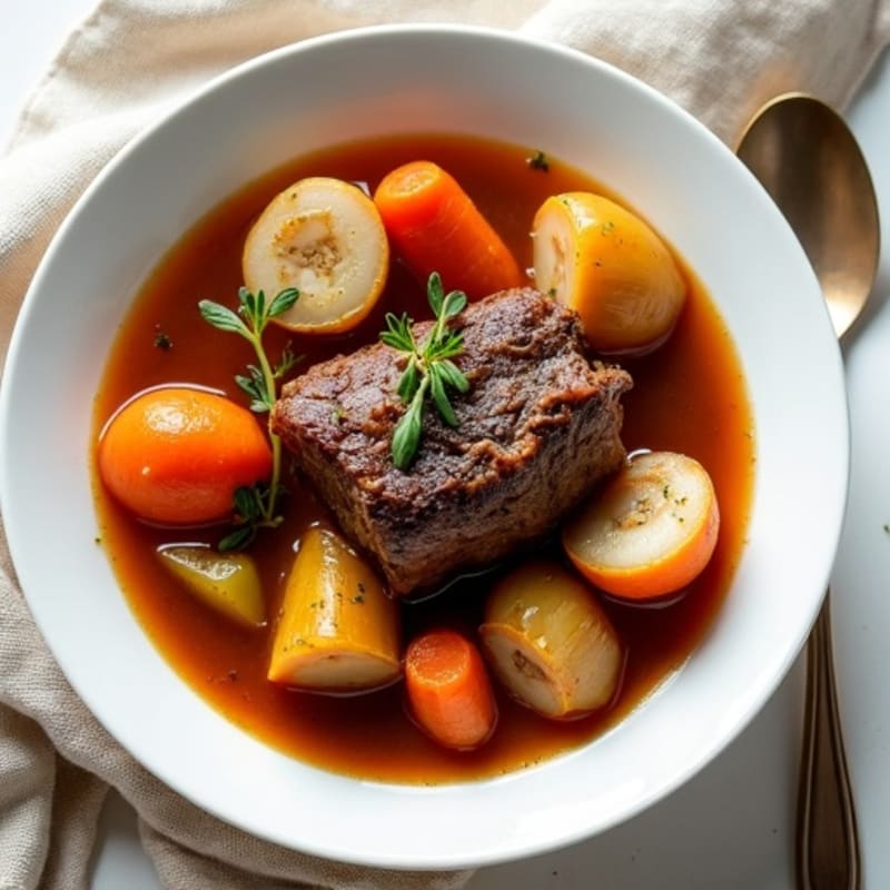 Hearty Tender Lamb Shank Stew with Root Vegetables
