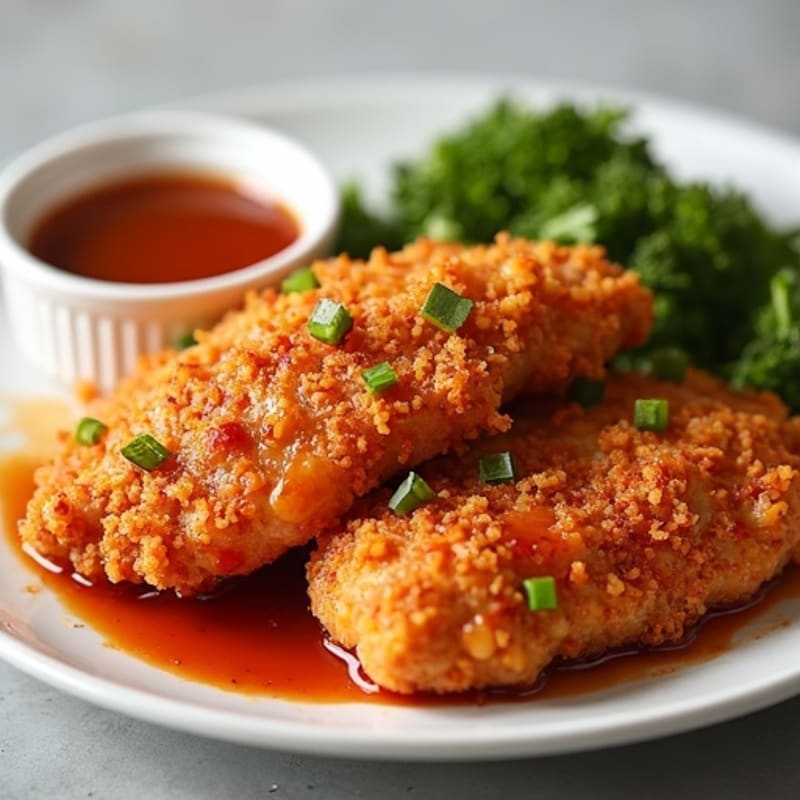 Crispy Baked Chicken with Sticky Sweet and Spicy Glaze