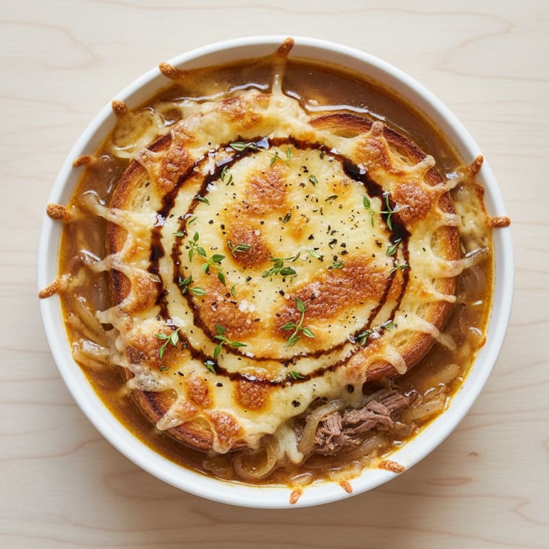 Caramelized Onion and Gruyere Soup