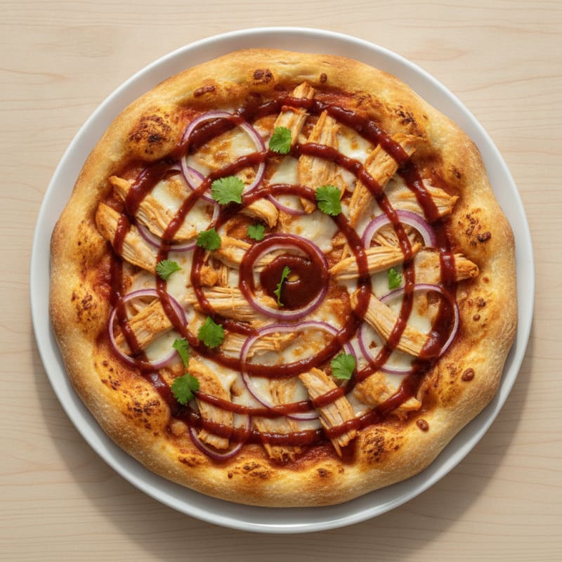 High-Protein BBQ Chicken Pizza with Red Onion