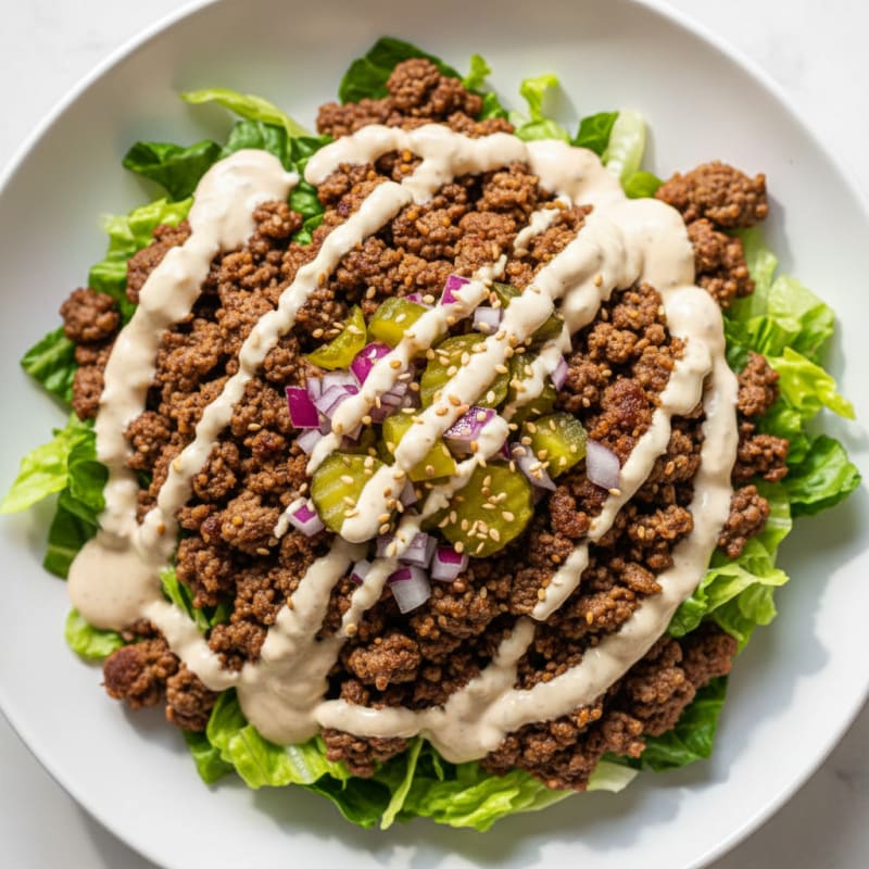 Creamy Big Mac Beef Bowl