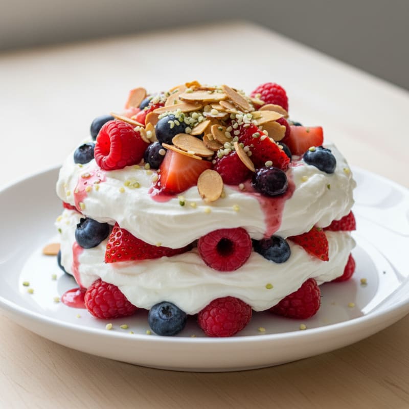 Greek Yogurt Protein Parfait with Mixed Berries