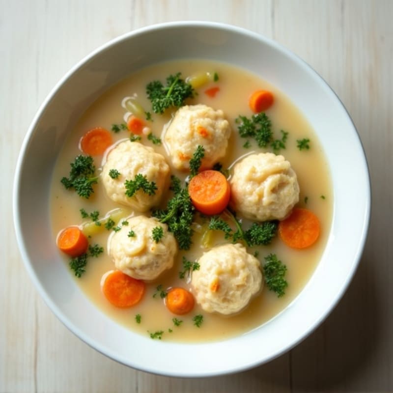 Healthy Creamy Chicken and Herb Dumpling Soup