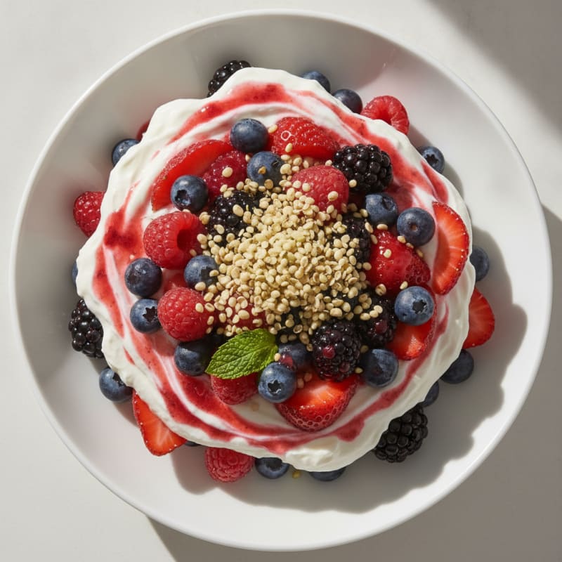 Creamy Greek Yogurt Protein Parfait with Mixed Berries