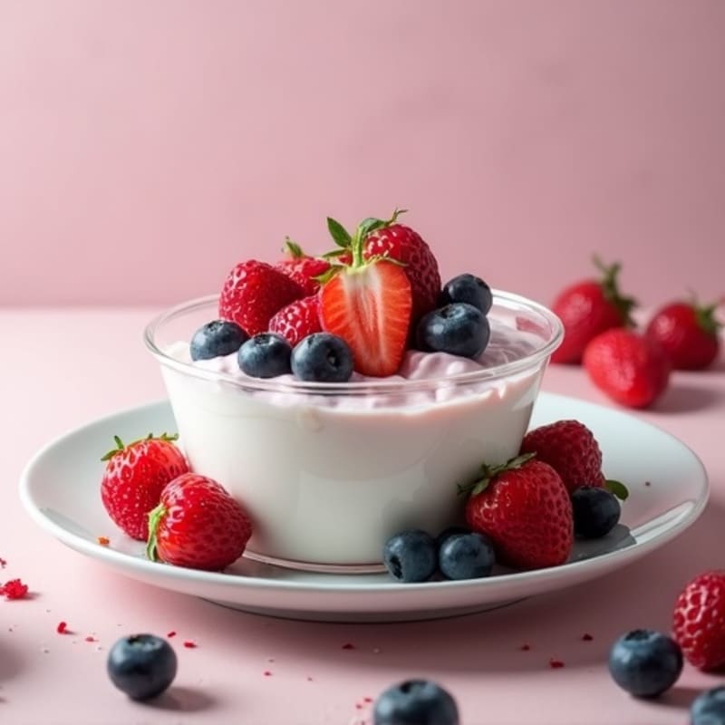 Silky Greek Yogurt Protein Pudding with Berries