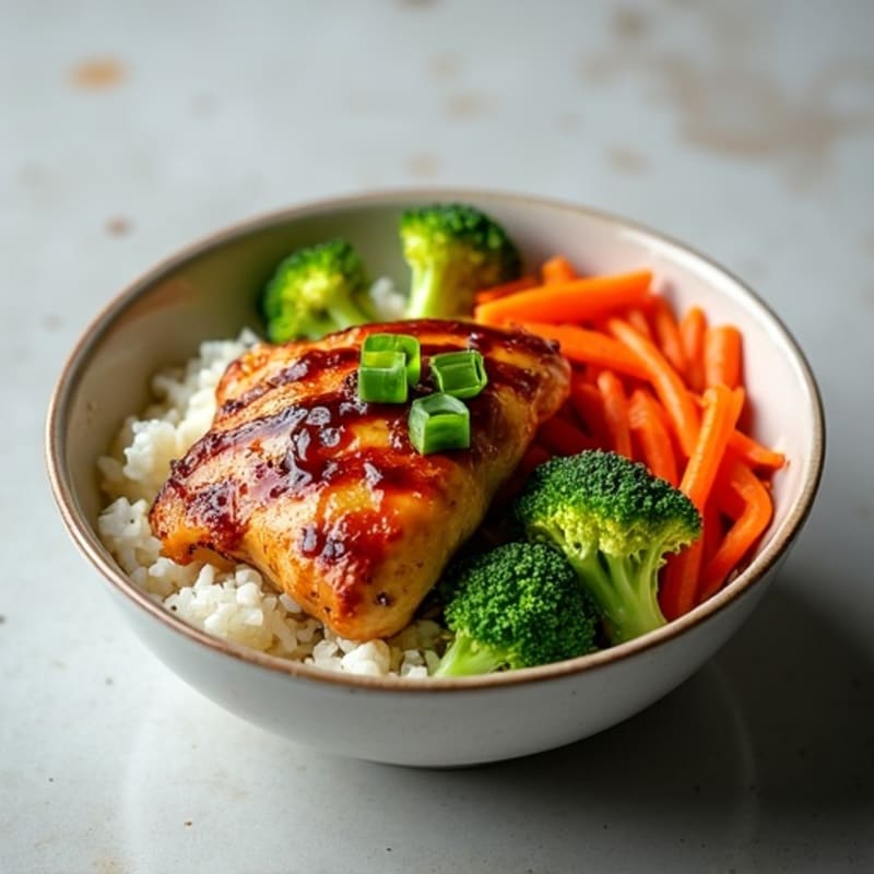 Sticky Ginger-Garlic Teriyaki Chicken Bowl