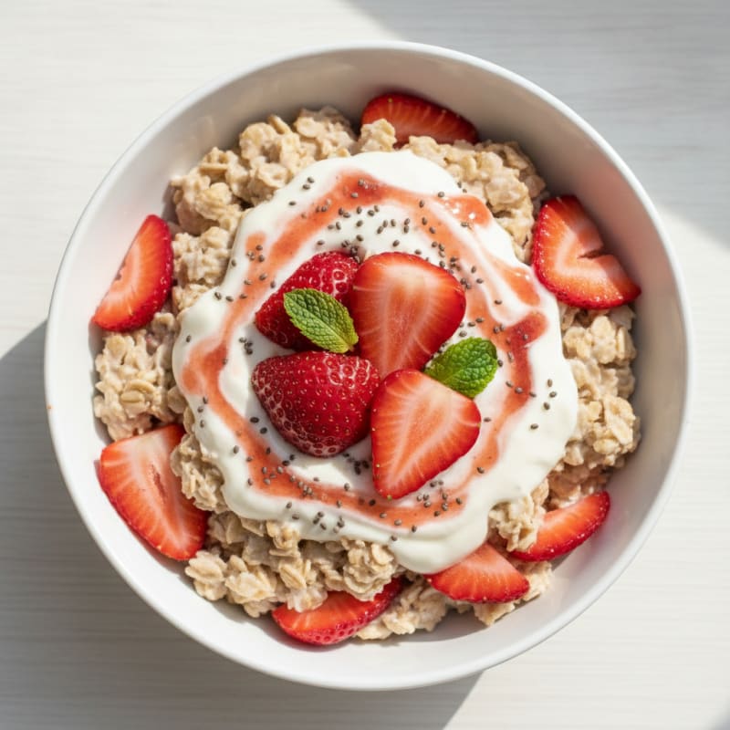 Strawberry Shortcake Overnight Oats