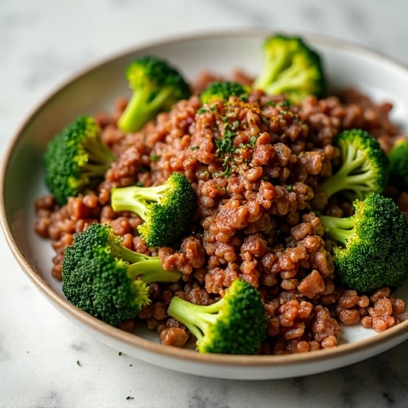 Savory Minced Beef and Crispy Roasted Broccoli