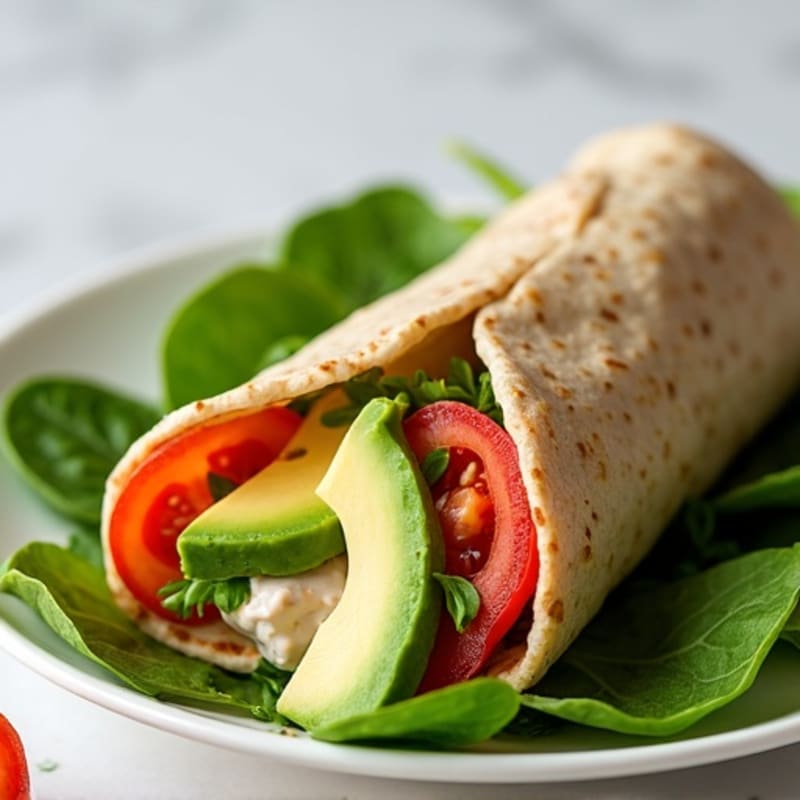 Creamy Avocado Turkey Wrap