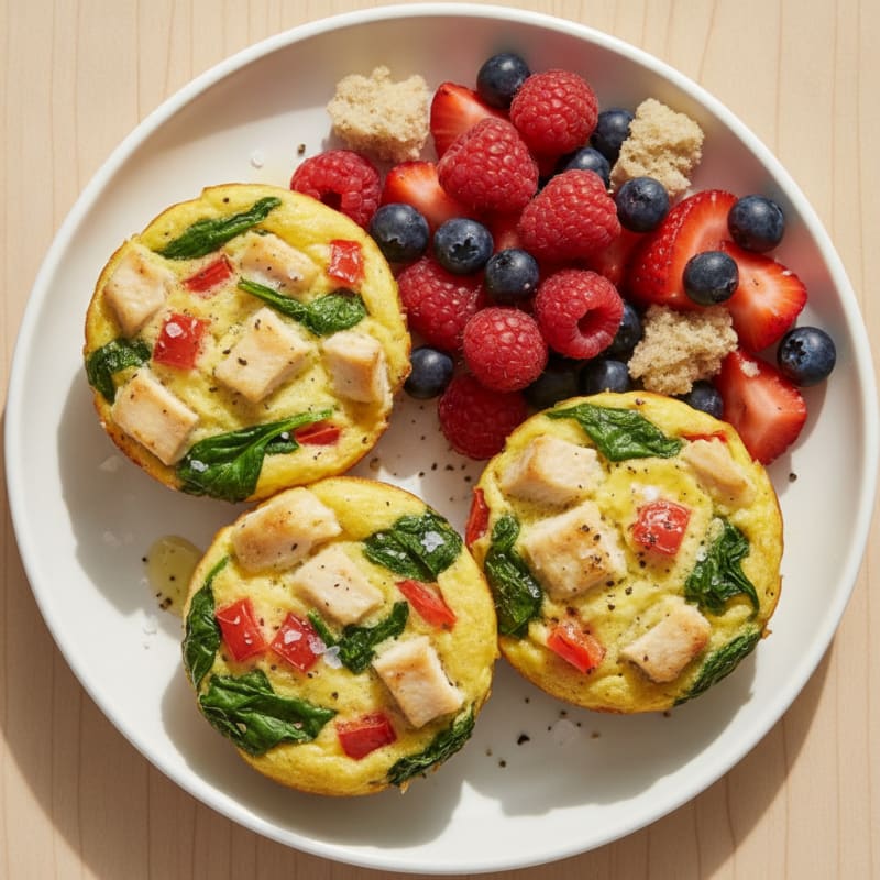Baked Egg and Chicken Muffins