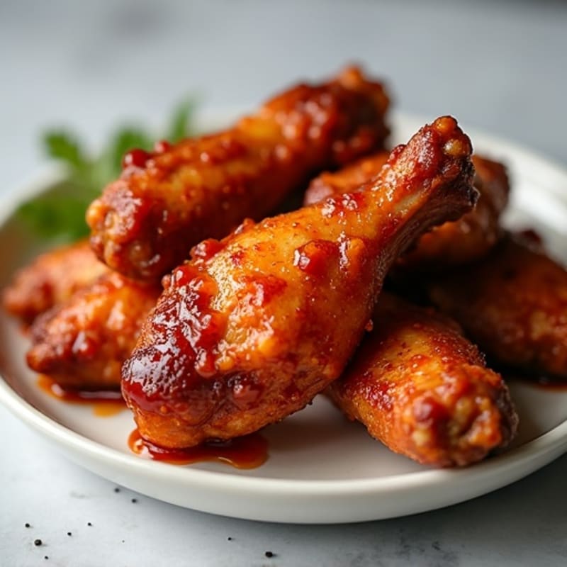Crispy Baked Spicy BBQ Chicken Wings