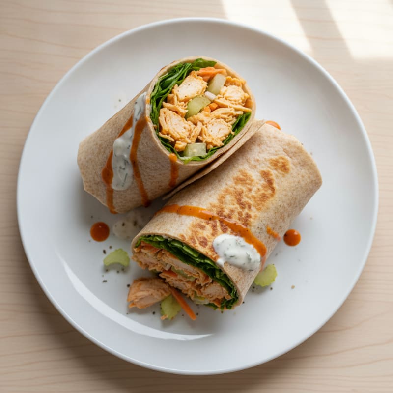 Buffalo Ranch Chicken Salad Wrap