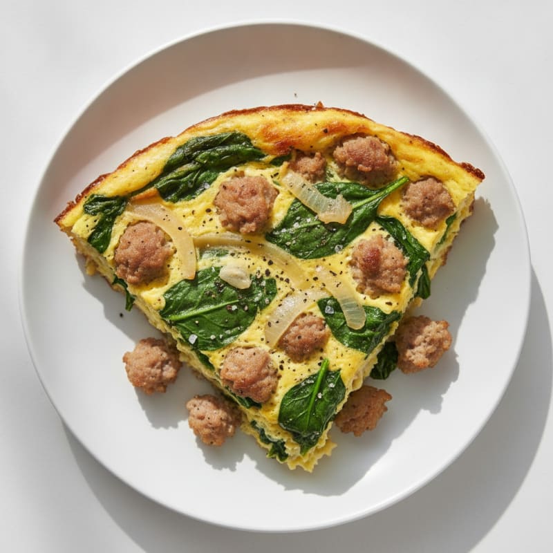 Sausage and Spinach Egg Bake