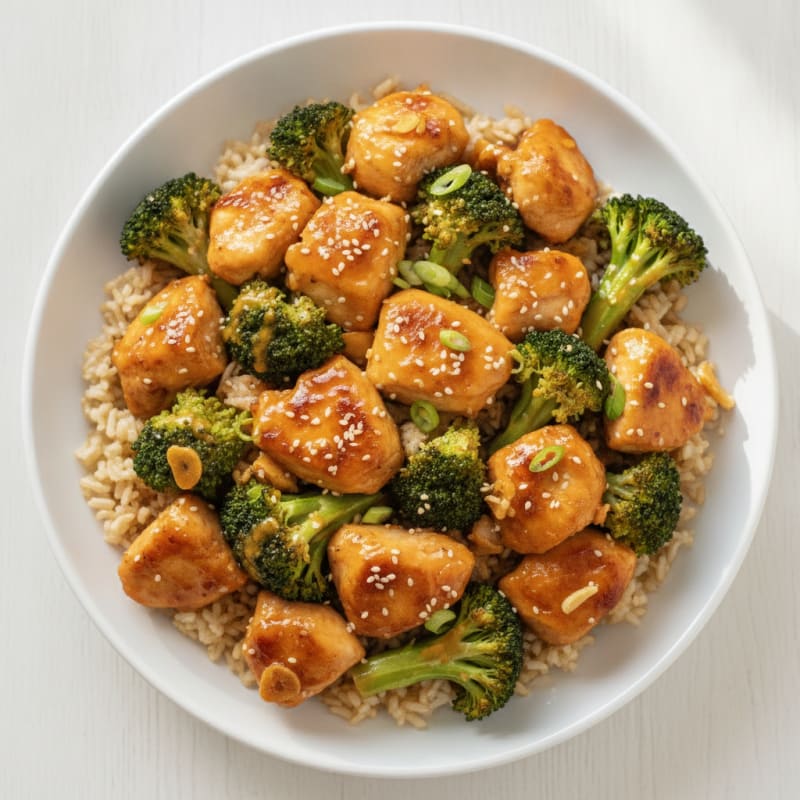 Baked Orange Chicken with Broccoli