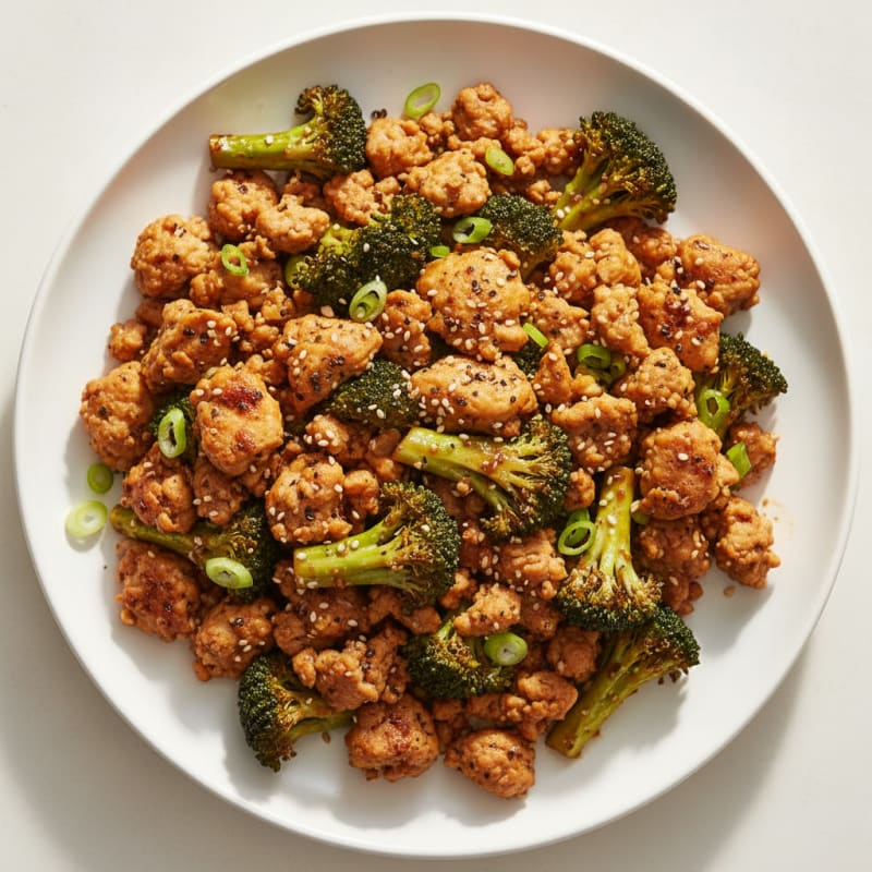 Ground Chicken and Broccoli Stir-Fry