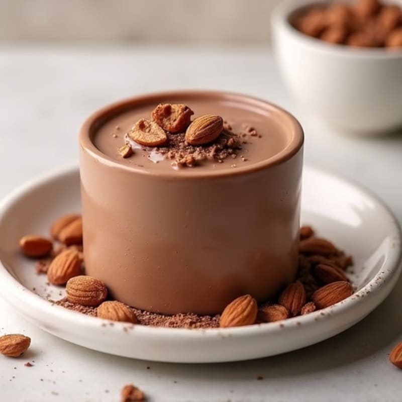 Silky Chocolate Protein Pudding with Almond Butter