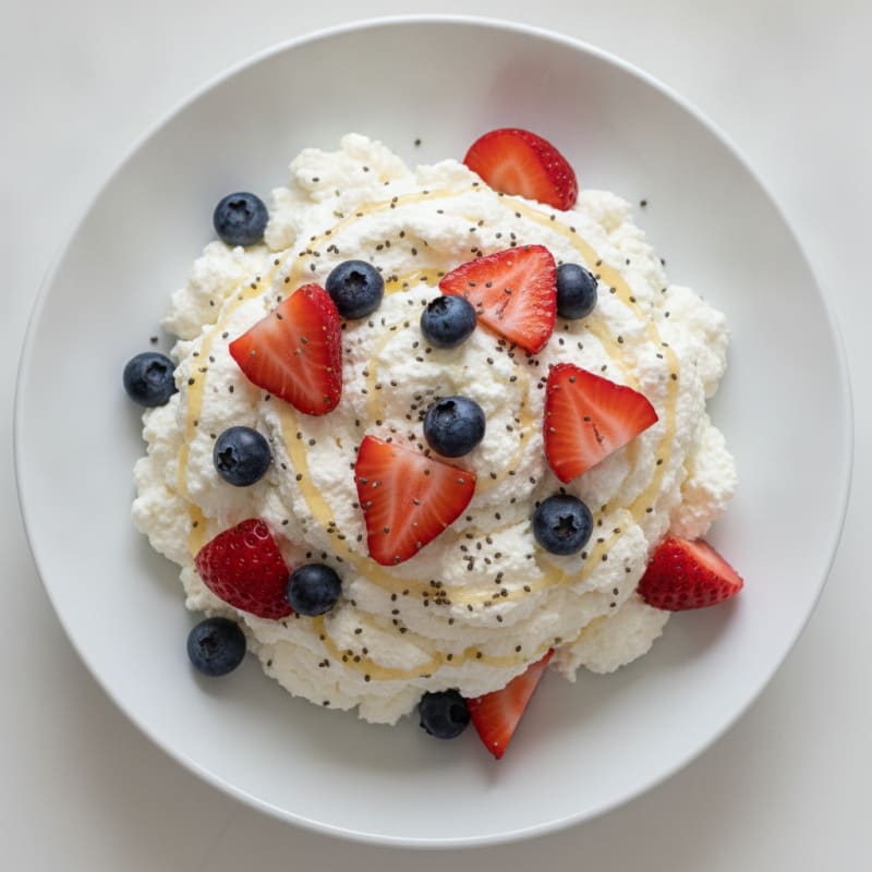 Cottage Cheese Protein Mousse with Fresh Berries