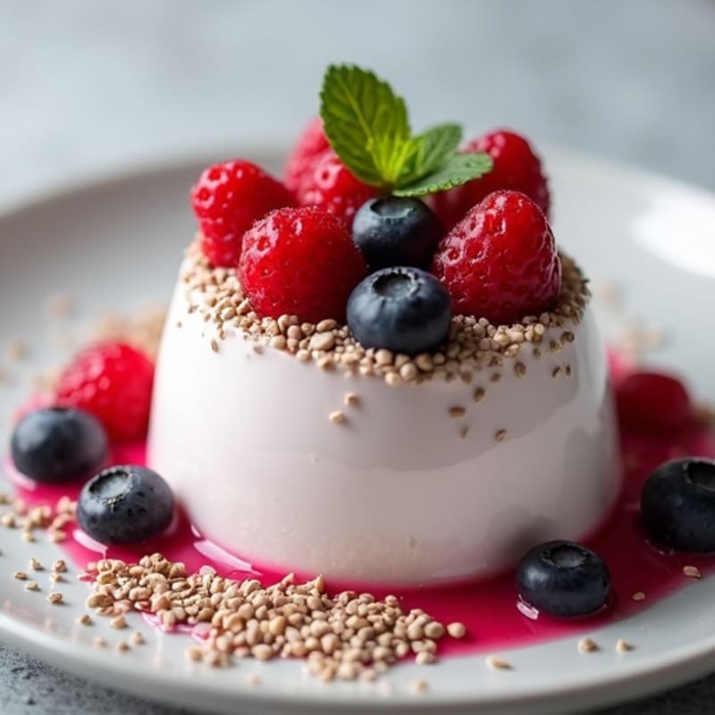 Silky Greek Yogurt Protein Mousse with Mixed Berries