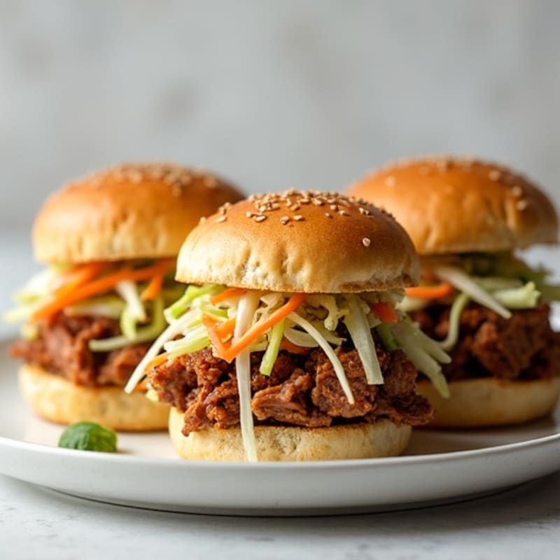 Healthy Pulled Pork Sliders with Crunchy Slaw