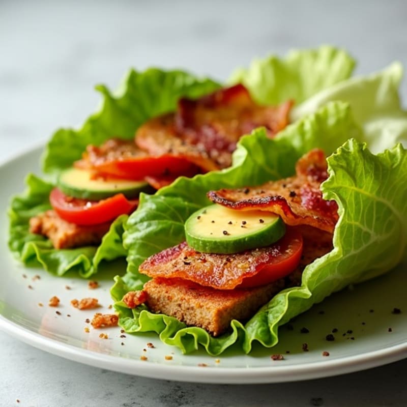 Crispy Bacon, Fresh Tomato, and Creamy Avocado Lettuce Wraps