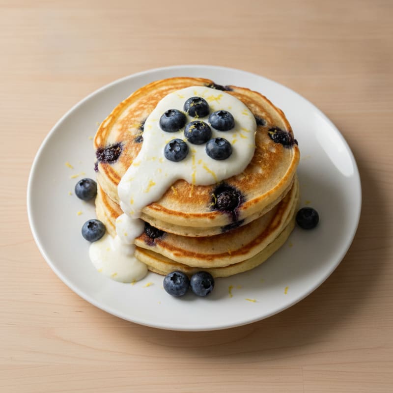 Blueberry Ricotta Pancakes with Lemon Zest