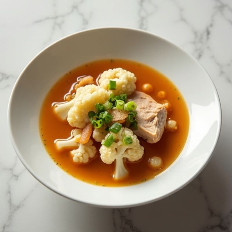 Lightened-Up Chicken and Cauliflower Dumplings Stew
