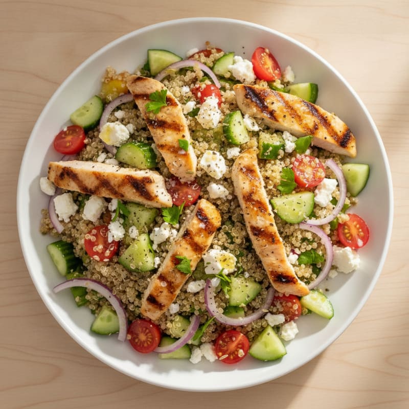 Mediterranean Quinoa Salad with Lemon-Herb Vinaigrette