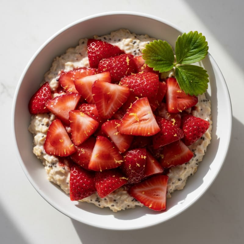 Strawberry Shortcake Overnight Oats