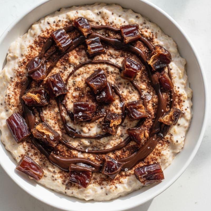 Vanilla Protein Overnight Oats with Dates