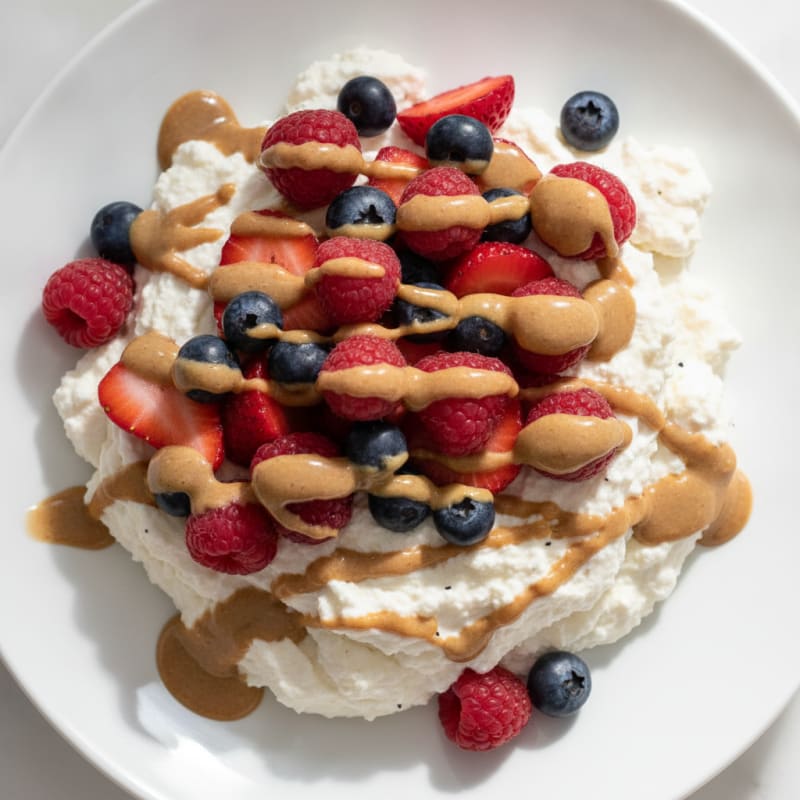 Silky Greek Yogurt Protein Mousse with Mixed Berries
