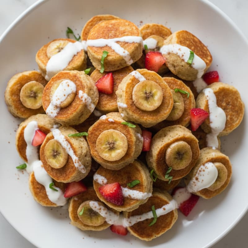 Strawberry Banana Pancake Bites