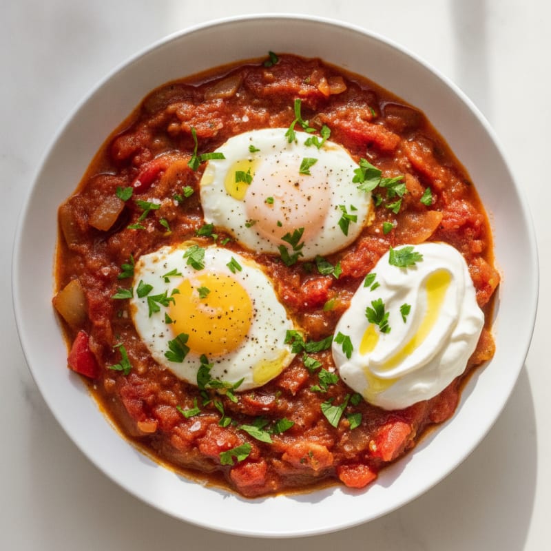 Authentic Shakshuka with Poached Eggs