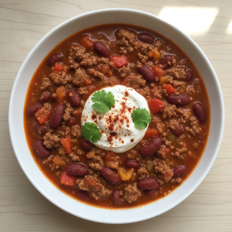 Hearty Beef Chili Bowl