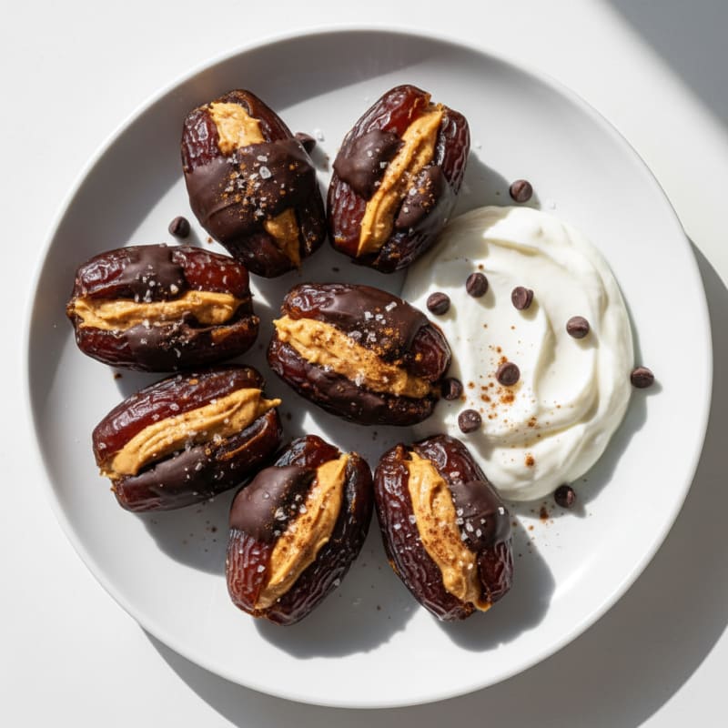 Chocolate Peanut Butter Stuffed Dates