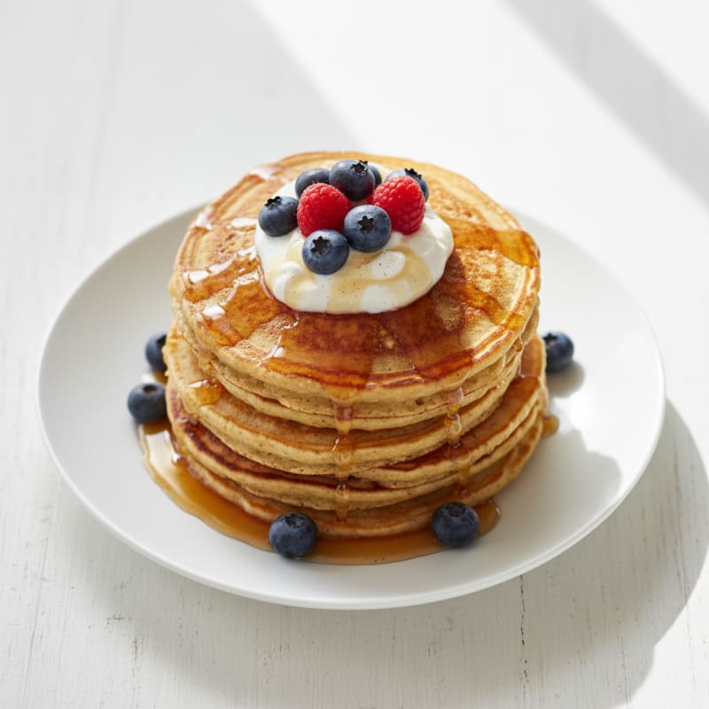 Golden Maple-Glazed Pancake Stack