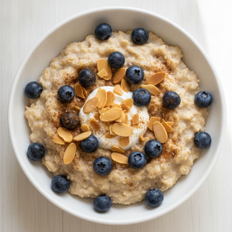 Blueberry Almond Protein Oatmeal